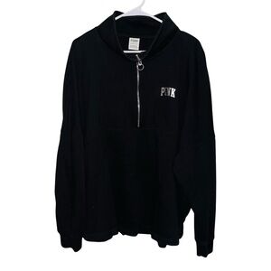 PINK Victoria's Secret Black Zip-Up Sweater
